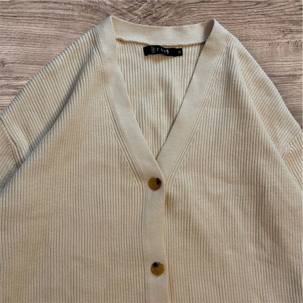 Cream Button-Up Cardigan - Picture 3 of 3